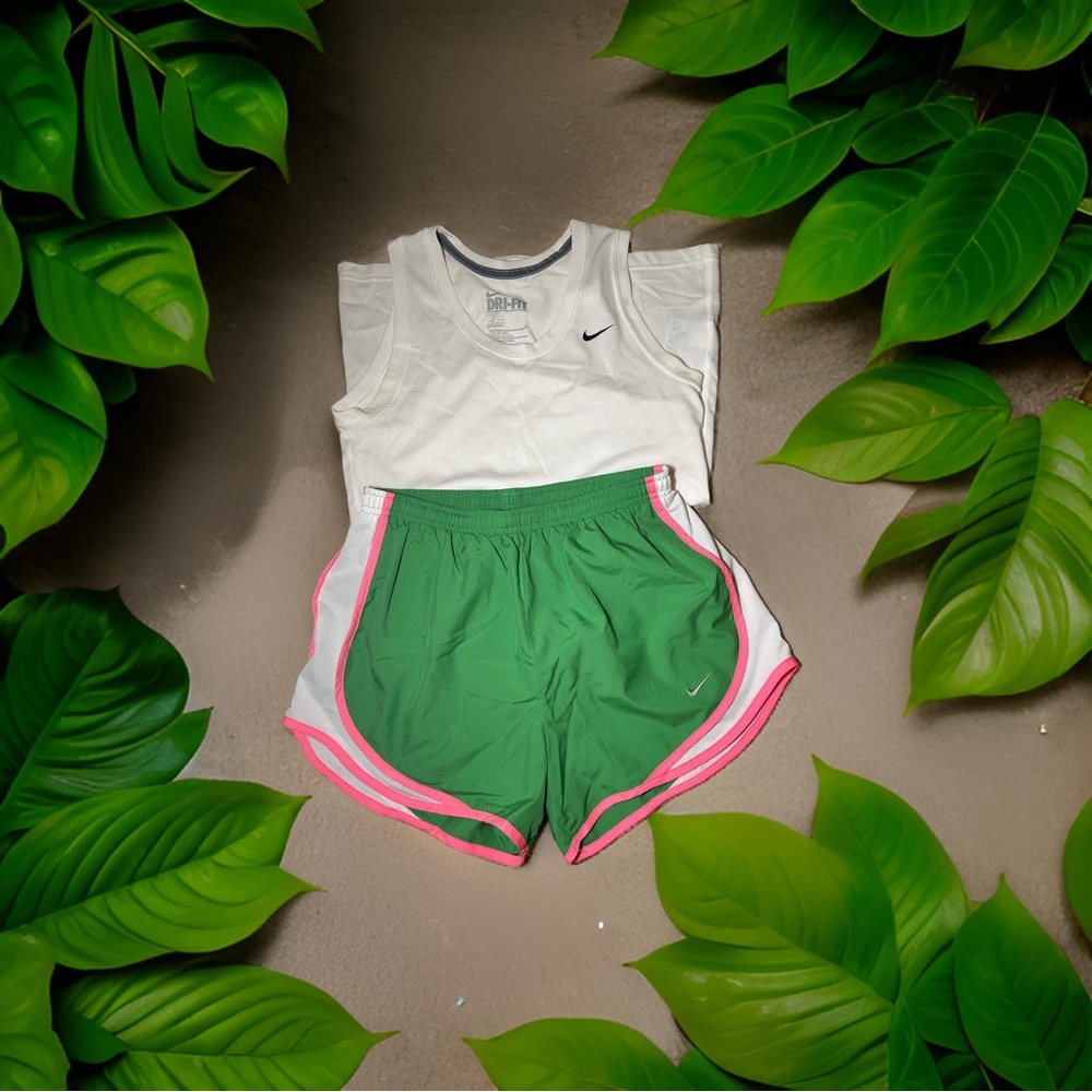 Nike tempo running shorts brief lining with nike tank